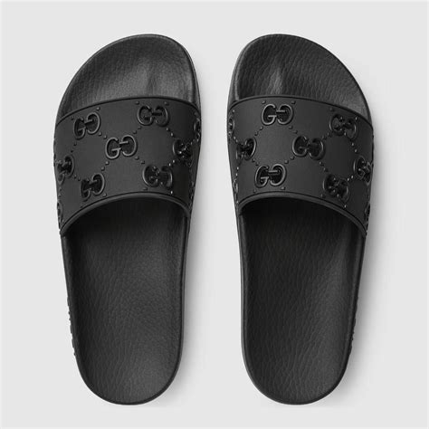 black and white gucci slides|gucci slides outlet.